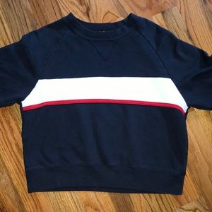 Stripe Brandy Melville Cropped Sweatshirt